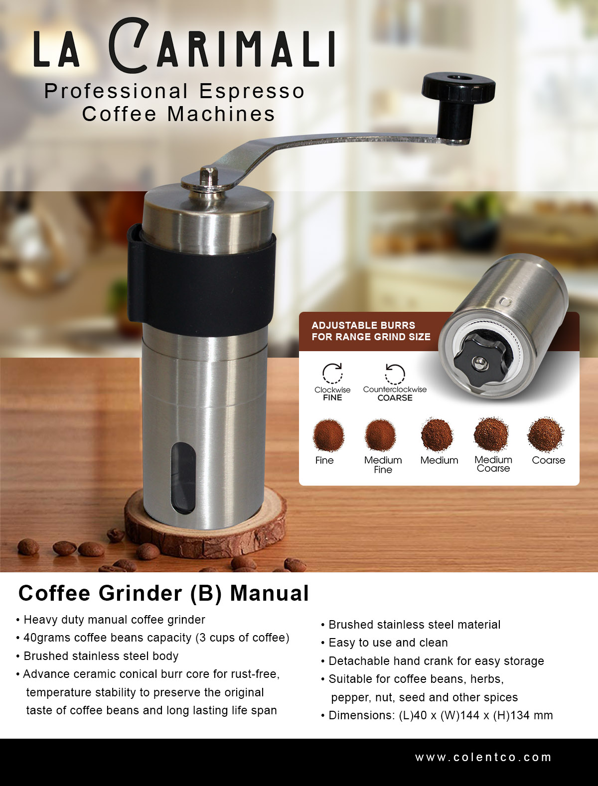 Colent Marketing Philippines Inc. Coffee Grinder (B) Manual